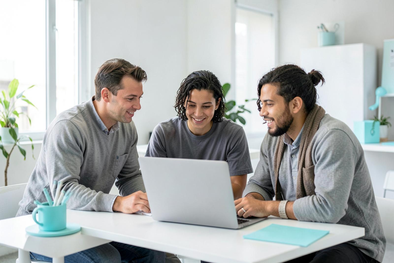 Equipa a analisar uma estratégia digital